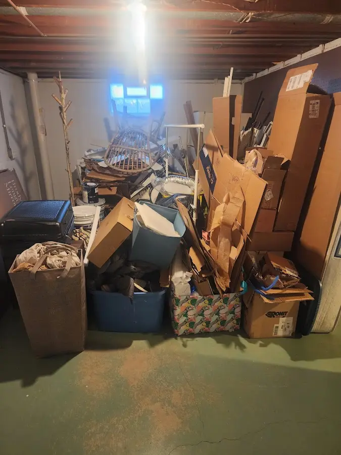 Roll-off dumpster container at job site for Yard Waste Dumpster Rental in Atlantic Beach